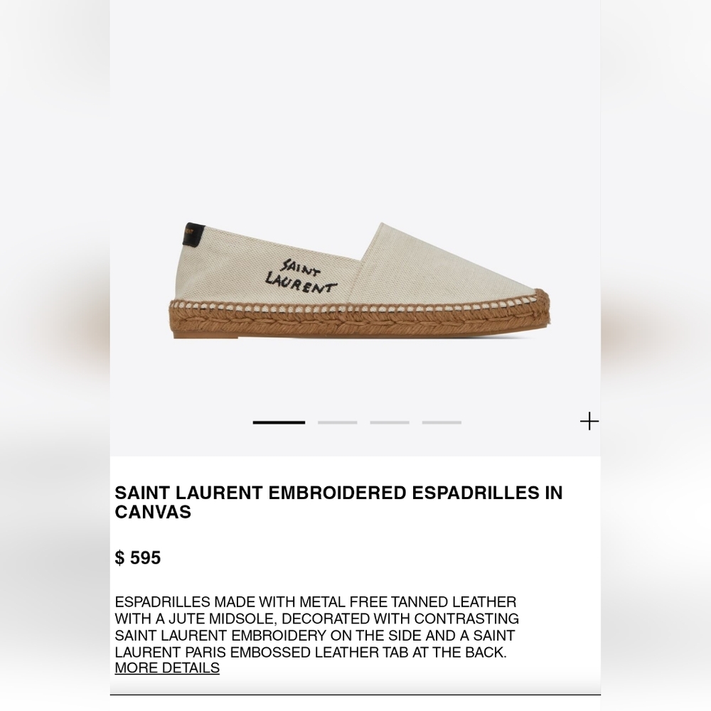 Saint Laurent Espadrille Flats